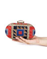 Handmade Turkish Hand Clutch Purses For Girls Premium Quality Clutches For Women New Trendy Clutches For Girls Wedding Fashionable Women Purses Hand Bag For Girls Oval Shaped Wedding Clutch With Long Chain & Shoulder Bags For Girls. 