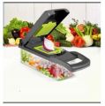 Vegetable Chopper, 12 in 1 Mandoline Slicer Food & Onion Chopper Cuber Cutter Onion Dicer, Veggie Slicer Manual for Garlic, Cabbage, Carrot, Potato, Tomato, Fruit, Salad (Green). 