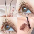 Waterproof Black Brown Mascara Lasting Matte Quick Dry Ultra-fine Brush Lengthening Eyelash Mascara Lash Extension Makeup Tool. 