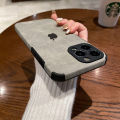CrashStar With Logo Leather Fur Soft Shockproof Phone Case For iPhone 16 15 14 13 12 11 Pro Max Mini XS XR X 8 7 6 6S Plus + SE 2020 Simple Phone Casing Anti-fall Phone Cover With Full Cover Lens Camera Protection. 