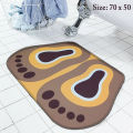 Foot Shape Bath Mat Water Super Absorbent Non-Slip, Water Absorbent Anti Slip Floor Carpet for Bathroom, Shower Room, Tub, Entryway, Kitchen, Sink Size: 70 x 50 CM. 
