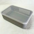 2 Pcs Storage Basket with Transparent Lid. 
