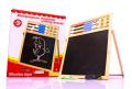 Educational Learning Multipurpose Double-Sided Magnetic Wooden Writing, Drawing Board (Whiteboard + Blackboard) with Abacus, Mathematical Calculations & English Alphabets. 