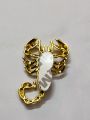 3D Golden Scorpion (Bichu) with Diamond pearls Metal Logo Sticker With Double Tape For Bikes And Cars Decoration. 