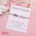 Anxiety Relief Bracelet Rose Quartz Healing Crystals Bracelet Stress Relief Jewelry Women Men Friendship Stress Relief Bracelet. 