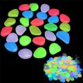 20Pcs 14mm Artificial Luminous Night Stones Pebble Glow In The Dark Pebbles Glow Gravels For Garden Yard Walkway Decor. 
