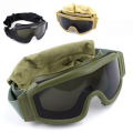 Black Tan Green Tactical Goggles Military Shooting Sunglasses 3 Lens Army Airsoft Paintball Motorcycle Windproof Wargame Glasses. 