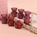 Julystar PACK OF 6 Bear Keychain Style Trendy LIP GLOSS MATTE MAKE UP YOUR LIPS FOR GIRLS & FOR WOMEN MOC153. 