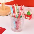 [Random Color] Christmas Themed Gel Pens 0.5mm Black Signature Pens  /Lovely  Cartoon Stationeries Gel Pens /Writing Stationery Office School Supplies. 