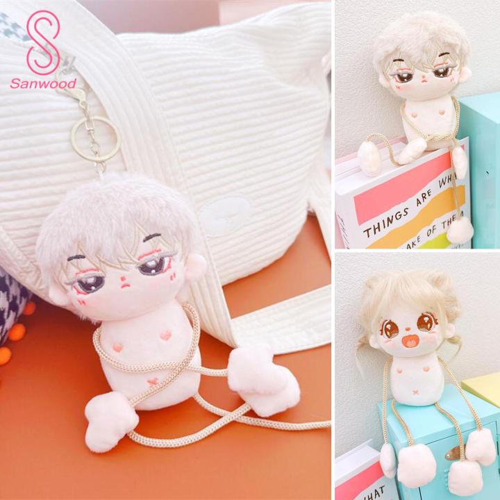 Naked Cotton Doll Adorable 10cm Mini Cotton Doll Keychain Cute Anime Girl/boy Plushie with Big Eyes Perfect Pretend Play Game for Kids Southeast Asian Buyers' Favorite Versatile Hairstyles