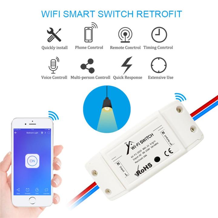 SONOFF AC90~220V eWeLink Wifi Smart Switch Module Wifi Smart Wireless Remote Switch Work with Alexa Google Home IFTTT