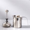 Milk Frother Milk Jug 400Ml Stainless Steel Milk Froth Pot Suitable for Automatic Coffee Machine or Stove to Boil Milk. 