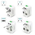 Universal Multi Travel Adapter Plug with 2 USB Charging Ports, Travel Mobile Wall Charger. 