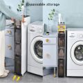 Narrow Slot Storage Cabinet, Toilet Slot Rack, Bathroom Drawer Organizer, Ultra Narrow Lockers, Kitchen Organization (White). 