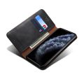 For iPhone XS Max Simple Wax Crazy Horse Texture Horizontal Flip Leather Case with Card Slots & Wallet. 