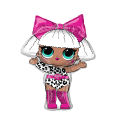 L.O.L Surprise Fashion & Beauty Doll Theme Foil Balloons Set of 5 Pcs Lol Surprise Cartoon Characters Chrome Metallic Balloons Set Girl Reusable Balloon For Birthday Parties Decoration Party Supplies Pre School Class Theme For Party Decor Kids. 