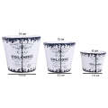 Ceramic Decorative Plant Pots 3 Sizes Set. 