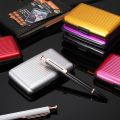 Aluminum Wallet Credit Cards Holder Multi Slim RFID Blocking ID Credit Card Case Protector Metal Card Holder for Men Women (Black, Red, Purple, Rose, Silver, Gold). 
