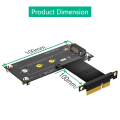 M.2 NVME Key M to PCI Express X4 Extension Cable Expansion Board Supports 2230 2242 2260 2280 M2 NVME SSD Replacement. 