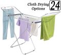 Folding Cloth Dryer Stand - Silver. 