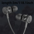 3m/118 Inch Long Wired Earphones Computer Headsets For PC Earbuds 3.5mm Audio Mic Dual Jack Headphones With Cables Gaming Headset For Desktop Computer. 