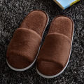 Unisex Coral Fleece Warm Open Toe Home Indoor Shoes Hotel Slippers. 