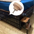 10Pcs Round Unfinished Wood Drawer Knobs 50mm Dia Wood Furniture Cabinet Dresser Pulls. 
