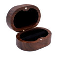 Walnut Wood Ring Box Handmade Wooden Rustic Ring Box Velvet Interior Proposal Engagement Ring Holder Velvet Ring Pad. 