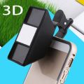 Mini 3D Effect Mobile Phone Lens Self-Timer And Video Camera Stereo Photos Lens With Clip For 3D Lens. 