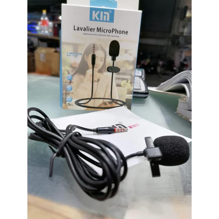 KIN Wired Microphone MICK Phone Camera Interview Live Broadcast Collar Clip