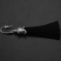 retro simple long earrings ear studs female wild art style - black. 