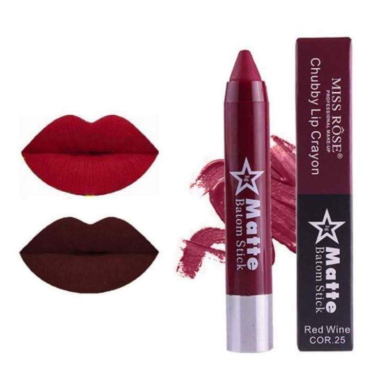 Pack of 2- Supreme  Quality Original Matte Chubby Lip Crayon for Girls .Moisturizing & Hydrating .