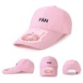 Summer Outdoor Rechargeable Fan Cap Adjustable Fabric Sun Protection. 
