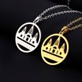 New Yezidi Lalish Pendant Necklace For Women Men Gold Silver Color Stainless Steel Holiest Temple of the Yazidis Jewelry. 