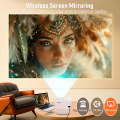 Smartbarry HT23 Projector Android 11 1280*720P support 4k 1080P 260ANSI Dual Wifi 180°flexible BT5.0 Cinema Outdoor Portable Projetor. 