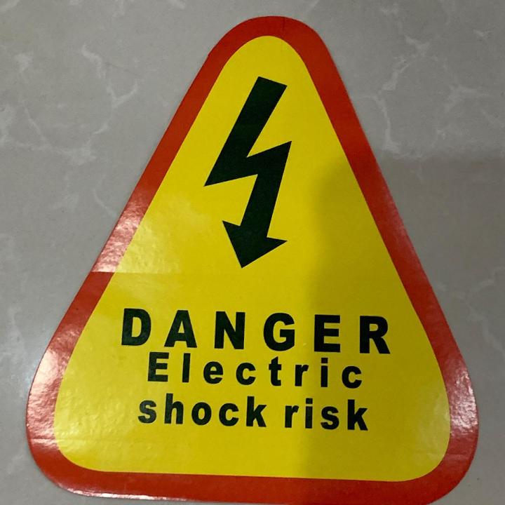 High Voltage Hazard Be careful there is electricity Warning Labels Electrical Shock Hazard Danger Notice Safety Sticker