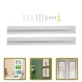 1 Set French Cleat Interlocking Hardwares Kit Metal Z Hanger Bathroom Mirror Hanging Piece Oil Painting Frame for Picture Frames. 