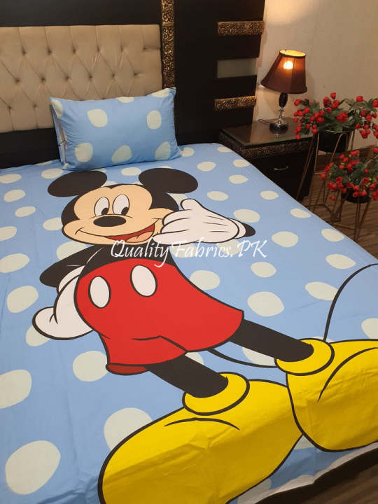 KBS-1647: Mickey Mouse Theme Kids Bed Sheet