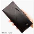 Qivis Men's Thin Soft PU Leather Long Wallet – Slim Design for Men. 