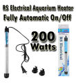 RS Electrical 200W Aquarium Submersible Immersion High Glass With Auto On/Off Thermostat Heater Best Heater For Fish Aquarium And Planted Tank. 