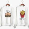 HOME SHOPPING 3 GARMENTS pack of 2 white best friends sweatshirt for women play and slay. 