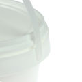 1Pc 500/1000ML Transparent Plastic Bucket with Lid and handle Food Storage Container Refillable Milk Tea Bucket Netiie. 