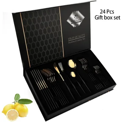 24-Piece Golden Cutlery Set