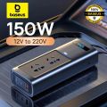 Baseus 150W Car Inverter, DC 12V to AC 220V Power Inverter, Car Charger For Laptop/ Phone/ Fan. 