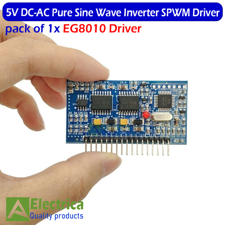 5V DC-AC Pure Sine Wave Inverter SPWM Driver Board EGS002 12Mhz Crystal Oscillator EG8010 + IR2113 Driving Module LCD by Electrica