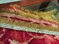 Fancy Red color beautiful Tilla Gotta net Dupatta with four site Tilla lace. 