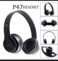P47 Wireless Foldable Bluetooth Headphones with Microphone Support FM Radio and TF for Multiple Devices. 