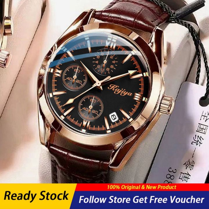 LIGE Men s Watches Luxury Brand Waterproof Luminous Calendar Leather Strap Quartz Watches Fashion Casual Original Wrist Watch for Men Daraz.pk