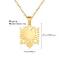 Fashion Albania Eagle Pendant Necklace for Women Men Gold/Sier Color Party Engagement Annivers Stainless Steel Jewelry Gifts. 