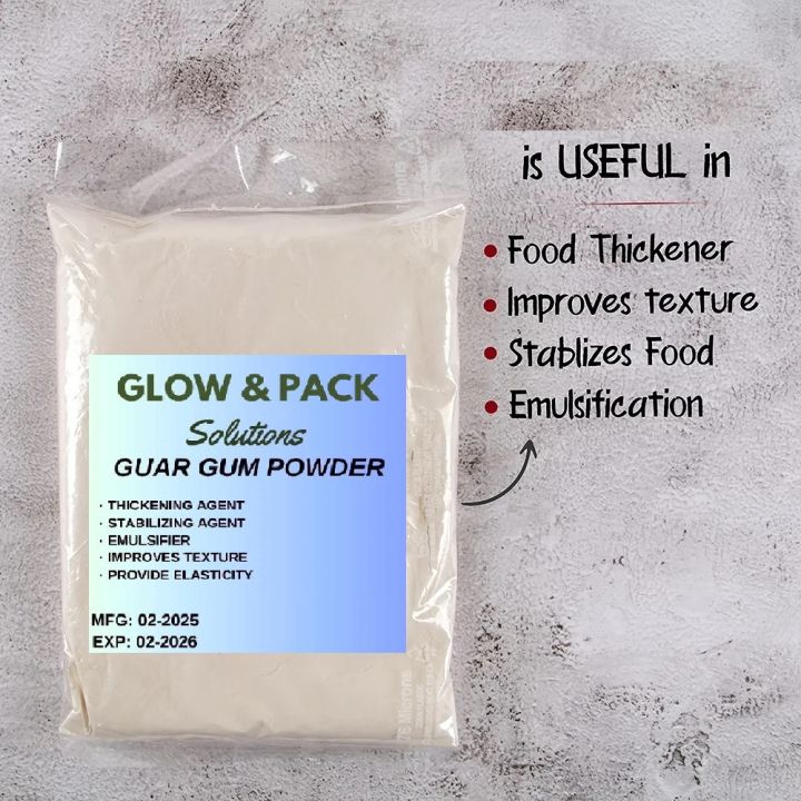 Guar Gum Powder 200 Grams | Pure & Natural Thickening Binding Agent and Stabilizer Guar Gum Powder